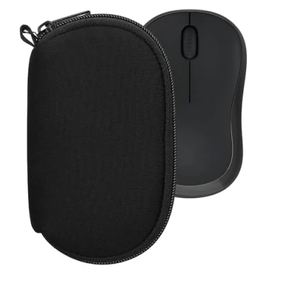 Afbeelding van kwmobile computermuis hoes compatibel met Logitech M240 SILENT / M325S hoesje Muis beschermhoes Mouse case van neopreen in zwart