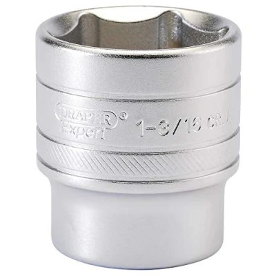Afbeelding van Draper 16638 1/2 Inch vierkante aandrijving Micro Satijn Chrome Imperial Socket, 1.3/16 Size