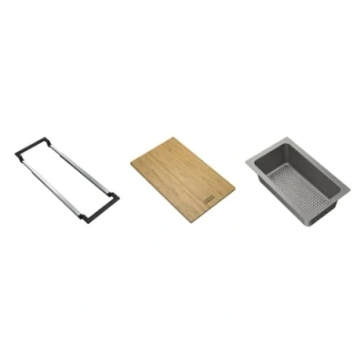 Afbeelding van Franke Universele Accessoire All In Set 1 Snijplank, Kunststof Inzetbak en Telescopische Brug 112.0655.481