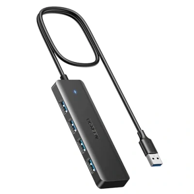 Afbeelding van UGREEN USB Hub 3.0 Splitter 5Gbps Distributeur voor MacBook, Mac Mini, iMac, Surface Pro, XPS, ThinkPad, flashdrives, mobiele harde schijf, desktop pc en meer (60 cm)