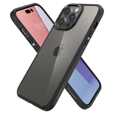 Afbeelding van Apple iPhone 14 Pro Max Hoesje Kunststof Spigen Hardcase/Backcover Zwart Telefoonhoesje Shockproof/Valbescherming