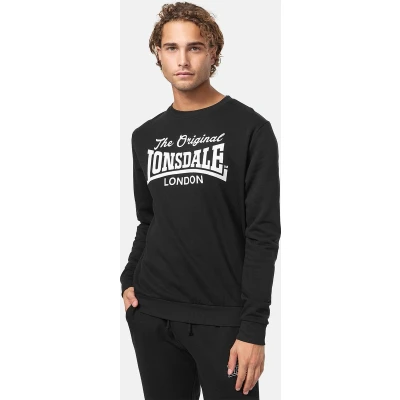 Afbeelding van Lonsdale Normale Passform Burghead Sweater, Heren, Maat: XXL, Black white