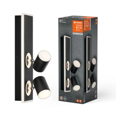 Afbeelding van LEDVANCE LED plafondspot Mars, 3 lamps, 2 spots, zwart