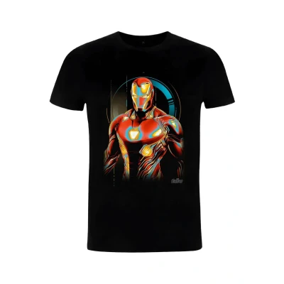 Afbeelding van Marvel AVENGERS: Infinity WAR Ironman GLOW Unisex Tshirt print, Maat: Small, Black