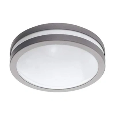 Afbeelding van EGLO Connect Locana C Led buitenplafondlamp, smart home buitenlamp voor muur en plafond, plafondlamp van staal kunststof, kleur: zilver, wit, warmwit, dimbaar, IP44