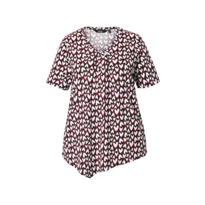 Afbeelding van Ulla Popken Short Sleeve TEE Tshirt print, Dames, Maat: 42/44, Black