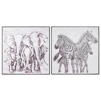 Afbeelding van Schilderij Home ESPRIT Koloniaal 100 x 3,5 cm (2 Stuks)