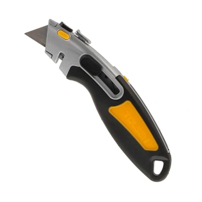 Afbeelding van Tolsen Werkmes Snijmes 19 mm Snelwisselsysteem Auto lock Automatisch terugtrek functie incl. 3 reservemesjes