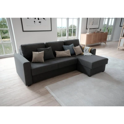 Afbeelding van ATLANTIC home collection Hoekbank Dublin Slaapfunctie en bedkist, récamier links of rechts te monteren