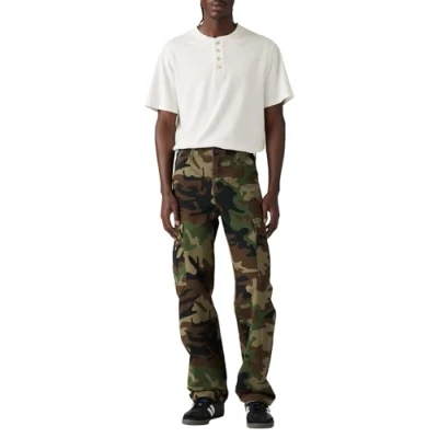 Afbeelding van Levi&#039;s XX Cargo Straight Pants Cargobroek, Heren, Maat: 30x34, Phalarope camo demitasse s twll
