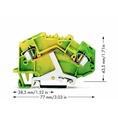 Afbeelding van WAGO 781 607 Aardingsklem 6 mm Spanveer Toewijzing: Terre Groen, Geel 50 stuk(s)