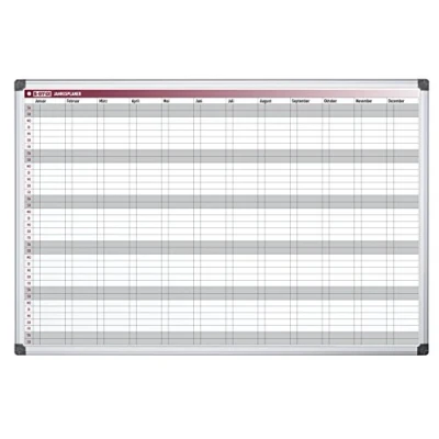 Afbeelding van Bi Office Magnetische 52 weken jaarplanner Maya, droog afwasbaar, inclusief marker en magneten, planbord, planningbord, 90 x 60 cm