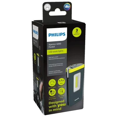 Afbeelding van Philips X60POCKX1 Xperion 6000 Pocket LED Werklamp werkt op een accu 3 W 300 lm