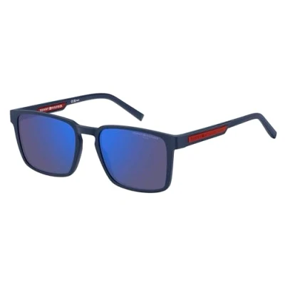 Afbeelding van Tommy Hilfiger Unisex Zonnebril, Maat: 55, Matte blue