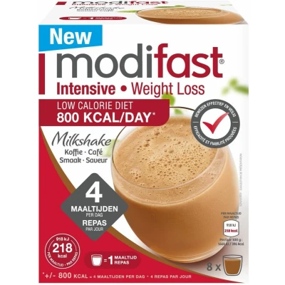 Afbeelding van 8x Modifast Intensive Milkshake Koffie 8 x 55 gr