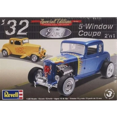 Afbeelding van 1:25 Revell 14228 1932 Ford 5 Window Coupe 2n1 Plastic Modelbouwpakket
