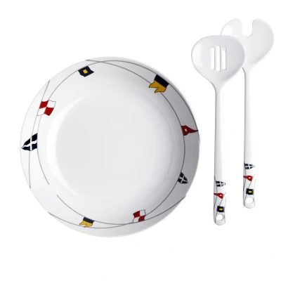 Afbeelding van Scheepsservies Regata Saladeschaal met saladebestek