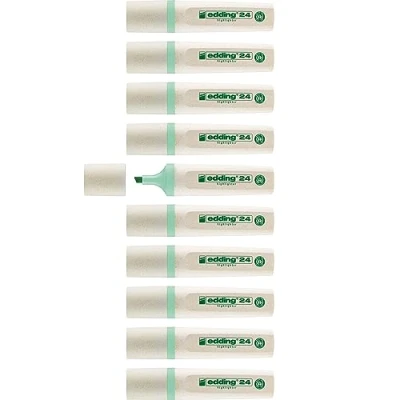 Afbeelding van Markeerstift edding 24 ecoline pastelgroen doos 10 stuks