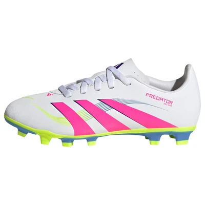 Afbeelding van adidas Performance Predator CLUB Unisex Voetbalschoenen met Kunststof noppen voor kinderen, Maat: 29, White/lucid pink/lucid lemon
