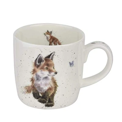 Afbeelding van Wrendale door Royal Worcester&#039; Born To Be Wild &#039; Vossen Eenvoudige Mok