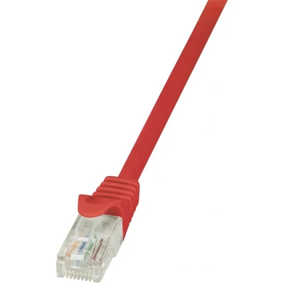 Afbeelding van LogiLink CP2014U RJ45 Netwerkkabel, patchkabel CAT 6 U/UTP 0.25 m Rood Snagless 1 stuk(s)