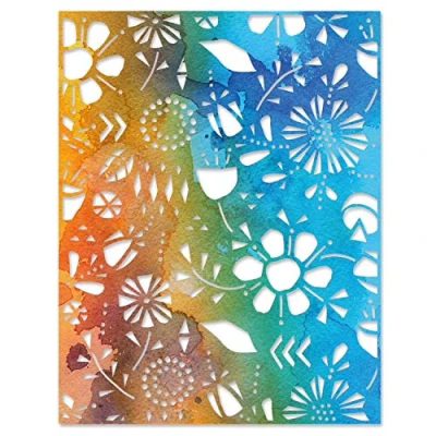 Afbeelding van Sizzix Thinlits Die Folk Flowers door Tim Holtz, 665363, veelkleurig, één maat