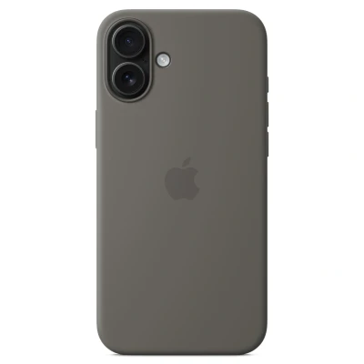 Afbeelding van Origineel Apple iPhone 16 Plus MagSafe Hoesje Siliconen en TPU (zacht) Softcase/Backcover Grijs Telefoonhoesje