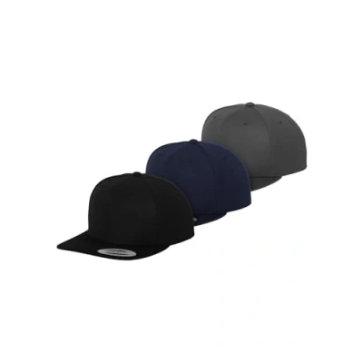 Afbeelding van Flexfit Snapback 3PACK Pet, Maat: One Size, Black navy darkgrey
