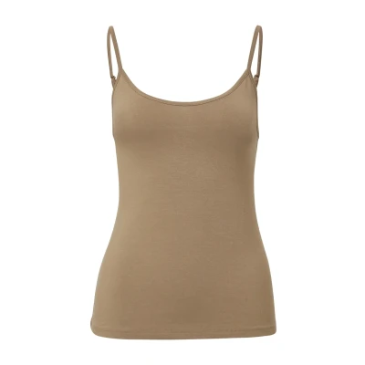 Afbeelding van s.Oliver Black Label Slimfitmit Verstellbaren SPAGHETTITRÄGERN Top, Dames, Maat: 38, Sandstein