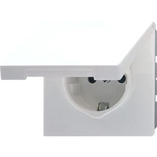 Afbeelding van JUNG LS990 Wandcontactdoos met klepje alpinwit (hagelwit) LS1520NKLWW