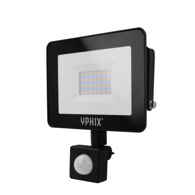 Afbeelding van Yphix Led Schijnwerper Met Bewegingsmelder Pro 20w 3000k Ip44 Buitenlamp Bewegingssensor LEDdirect.nl
