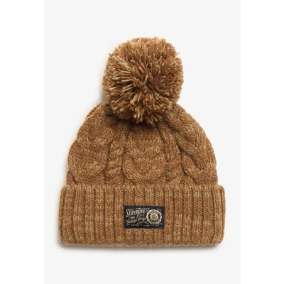 Afbeelding van Superdry Vrouwen Grove Beanie met Kabelpatroon Grootte: 1SIZE