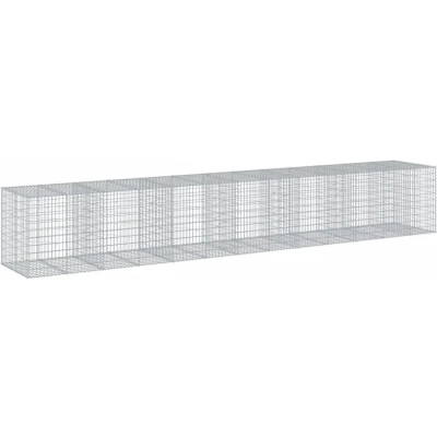 Afbeelding van vidaXL Schanskorf 650x100x100 cm gegalvaniseerd ijzer zilverkleurig