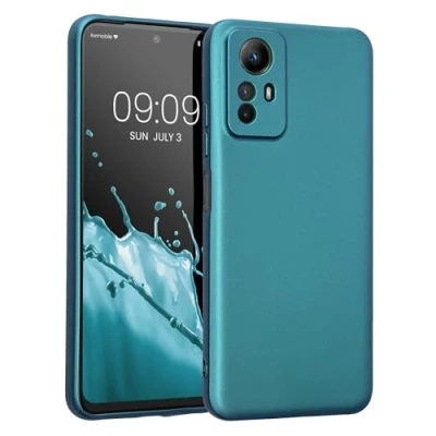 Afbeelding van kwmobile Metallic telefoonhoesje van TPU geschikt voor Xiaomi Redmi Note 12S Flexible case smartphone In carabisch blauw