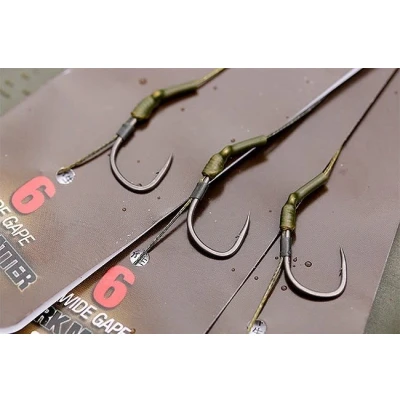 Afbeelding van Korda Onderlijn Carp Rig Barbed (incl Extenda Stops) Maat : Haak 4 Wide Gape Dark Matter 20lb
