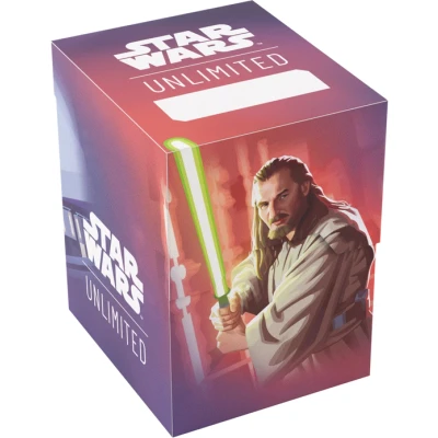 Afbeelding van Gamegenic, Star Wars: Unlimited Soft Crate Qui Gon Jinn, bevat 60 dubbele sleevde kaarten, inclusief Token Box