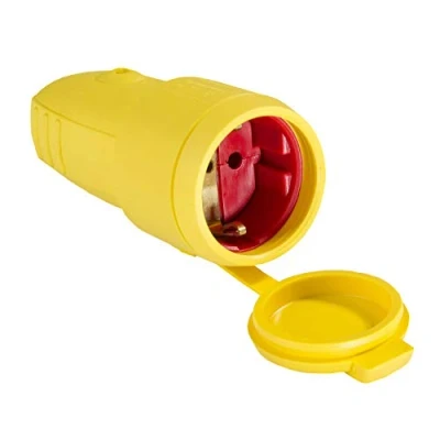 Afbeelding van AS Schwabe 62413 Koppeling met randaarde Rubber 230 V Geel IP44
