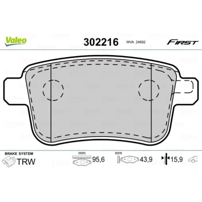 Afbeelding van Valeo Remblokset 302216