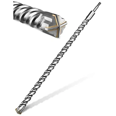 Afbeelding van KSP TEC® SDS Plus boor 20 x 600 mm, hamerboor voor beton met 4 snijkanten, betonboor, lange steenboor, verpakt in een praktische draaikit (SDS mm)