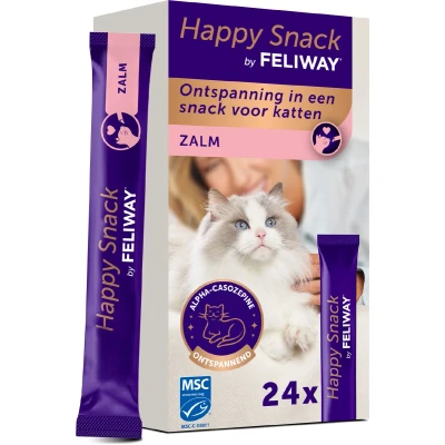 Afbeelding van 4x Feliway Happy Snack Zalm 24 x 15 gr