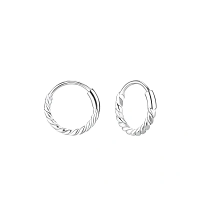 Afbeelding van JoyS Zilveren oorringen 10 mm (gedraaid) twisted