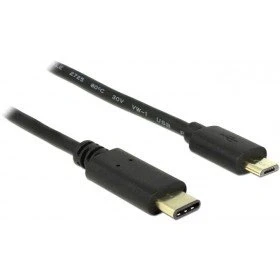 Afbeelding van DeLOCK 2m, USB2.0 C/USB2.0 Micro B 2m USB C Zwart kabel
