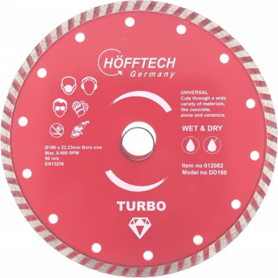 Afbeelding van Hofftech Diamantschijf Ø 180 x 22.23 mm Doorslijpschijf Nat Droog