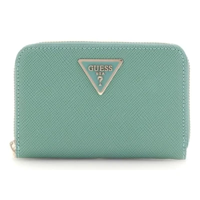 Afbeelding van GUESS Portemonnee Laurel SLG Medium Zip Around Wallet Teal Turquoise