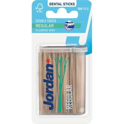 Afbeelding van 12x Jordan Tandenstokers Double Ended Regular 100 stuks
