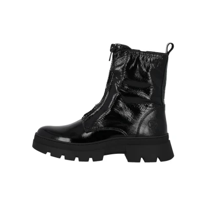 Afbeelding van Palado by Sila Sahin Lazgar Enkellaarsjes met plateauzool, Dames, Maat: 37, Schwarz lack Leer