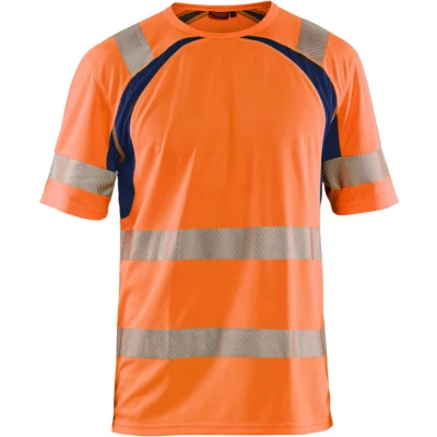 Afbeelding van Blaklader UV T shirt High Vis 3397 1013 Oranje/Marineblauw XXL