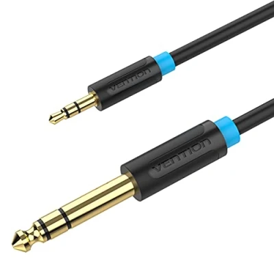 Afbeelding van VENTION 3,5 mm naar 6,35 Stereo Audio Jack Kabel, 1/4 inch Mannelijk 1/8 Vergulde Stekker Audiokabel voor Hoofdtelefoon, Mixer Versterker, en Home Theater Apparaten (5M)