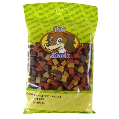 Afbeelding van Petsnack Mini Hartjes Mix 200 GR (14 stuks)