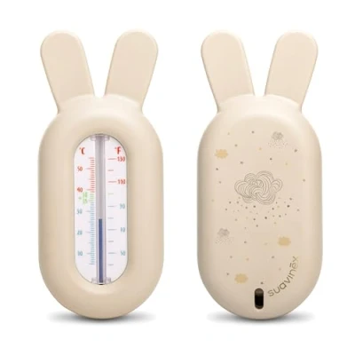 Afbeelding van Suavinex, Badthermometer voor baby&#039;s, kwikvrij, nauwkeurig en met kleurenschaal, veilig, robuust eenvoudig te bedienen, Dreams design, beige